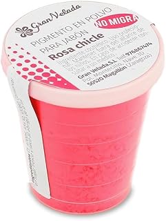 Pigmento en Polvo Rosa Chicle de Alto Rendiento para Jabones de Aceite y Glicerina. No Migra, Ideal para Marmolado y Swirl. Fácil de Dispersar. Resultados Inalterables | 150 cc