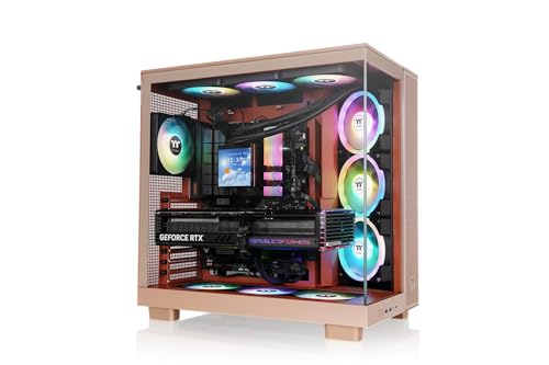 Gabinete Thermaltake View 380 XL TG ARGB Gravel Sand Mid Tower ATX con vidrio templado y ventiladores ARGB preinstalados miniatura 7