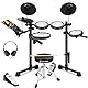 CAHAYA E-Drum Set mit Mesh-Fellen: Dual Trigger Pads und 350 Sounds – Elektronisches Schlagzeug mit großem 8 Snare Pad, Komplettset mit Schlagzeughocker, Kopfhörer, Sticks – für Anfänger Kinder