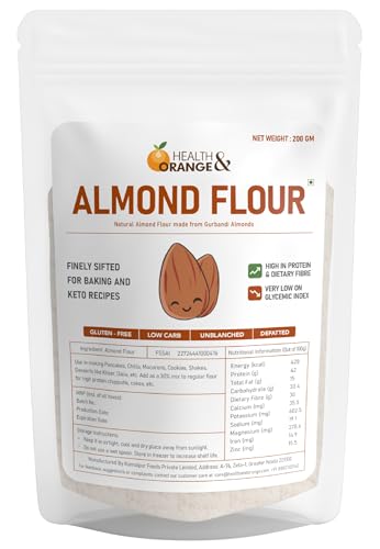 Image of H&O Gurbandi Almond Flour - 1 KG - Defatted - Unblanched - High Protein - Gluten Free - Keto Friendly - Low Carb Baking Flour