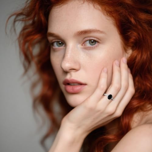 Personalized Black Onyx Stone Ring Sterling Silver Customized Vintage Ring Gifts for Women Men4