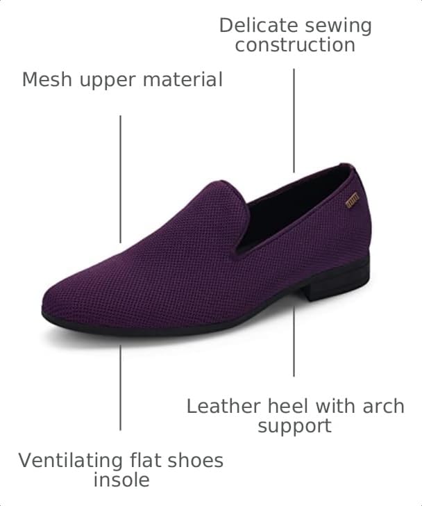 Image of UUBARIS Mens Dress Loafers Tuxedo Suit Slip on Shoes