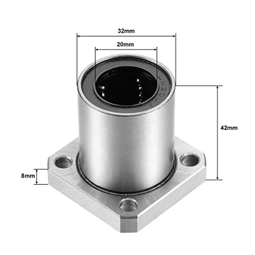 Roulement LMK20UU 20mm rigide à bride pour mouvement fluide - 2