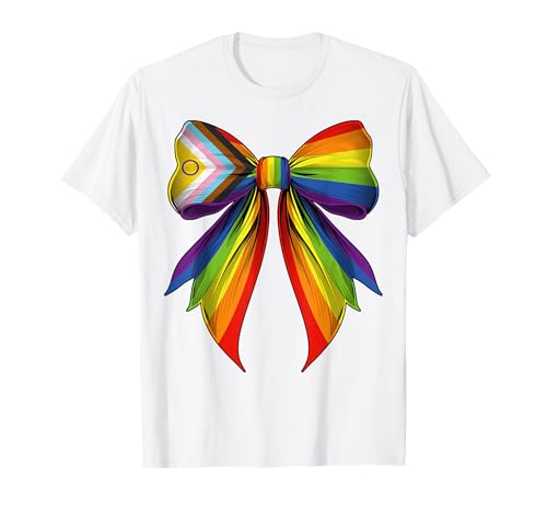 Coquette Bow Progress Pride Flag Intersexuell Intersexuell LGBTQ T-Shirt