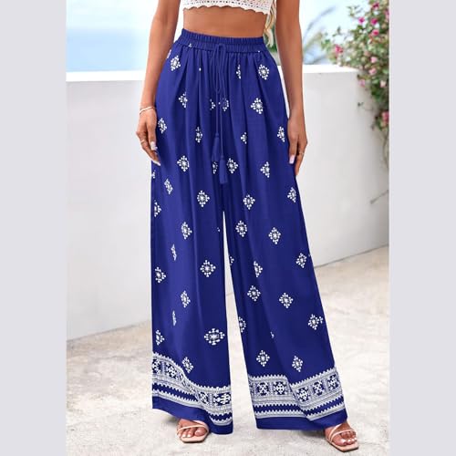 Pantalon élastique fluide à jambes larges pour un confort total