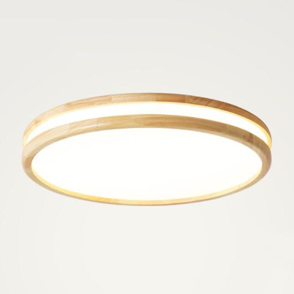 Wpuszczana Nowoczesna Drewniana Lampa Sufitowa LED Lampa Sufitowa O Zimnej Bieli 6000 K Energooszczędna Lampa Panelowa Dekoracyjna Do Wnętrz Okrągła Oprawa Oświetleniowa Do Montażu Wpuszczanego KNBVFH