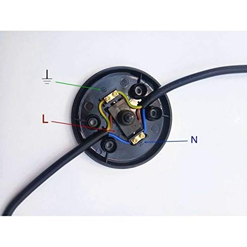 Interrupteur à Pied Rond 1 Pôle - 2A 250V - Pour Lampe, Câble - Contacts à Vis