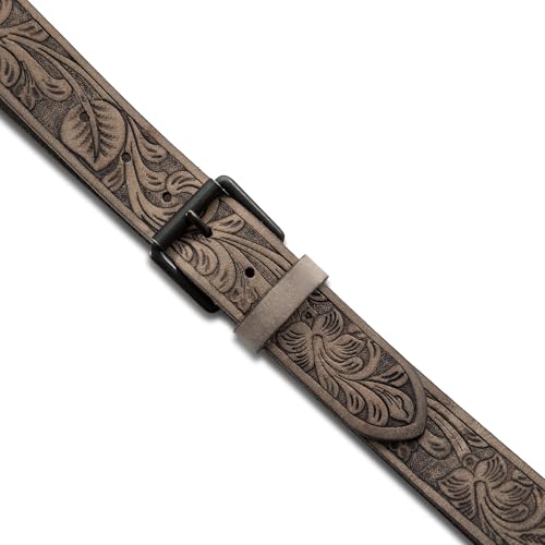 Image of Lucky Brand Men's Genuine Leather Belt | Classic | Casual | Everyday | Western | American Heritage | Metal Buckle