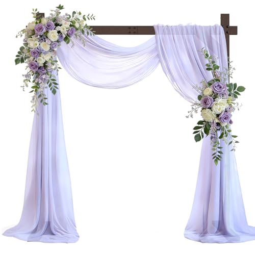 Kusamue Square Wooden Wedding Arch Frame 7.48 FT Square Wood Arch Wedding Arbor Backdrop Stand for Ceremony Party Proposal Scene Garden Beach Forest Rustic Boho Decoration(7.48ft)
