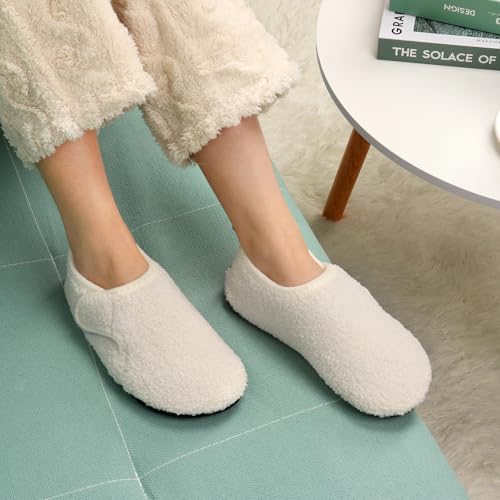 Image of Ibeauti Women Mens House Slippers Lightweight Comfy Barefoot Slipper Socks Rubber Sole House Shoes for Indoor /Outdoor Bedroom Travel