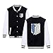Produktbild Memory meteor Attack on Titan Anime Cosplay Costume Sportwear Sweater Cool Jacket Unisex Cotton Blend Long Sleeve Coats,Schwarz,M