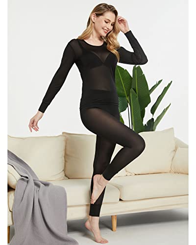 Viamulion Womens 100% Silk Thermal Underwear Pants Premium Lined Base Layer Bottom(Pants Only)3