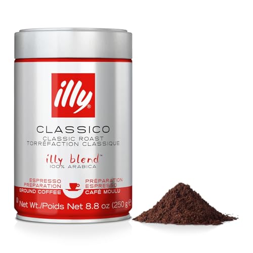 Illy Classico Ground Espresso Coffee, Medium Roast Roast With Notes