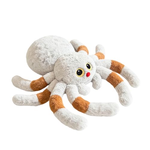 Peluche araignée blanche de collection - Peluche araignée douce pour salon et déco de Noël