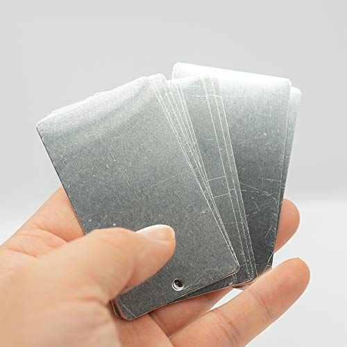 Aluminium-Pflanzenetiketten, Baumanhänger, Gartenetikettenanhänger, für den Außenbereich, Metall, Stempelrohlinge, 25 Stück