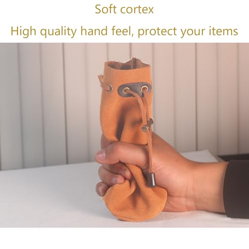 Leather Drawstring Wallet Coin Purse Genuine Leather Drawstring Coin Purse3