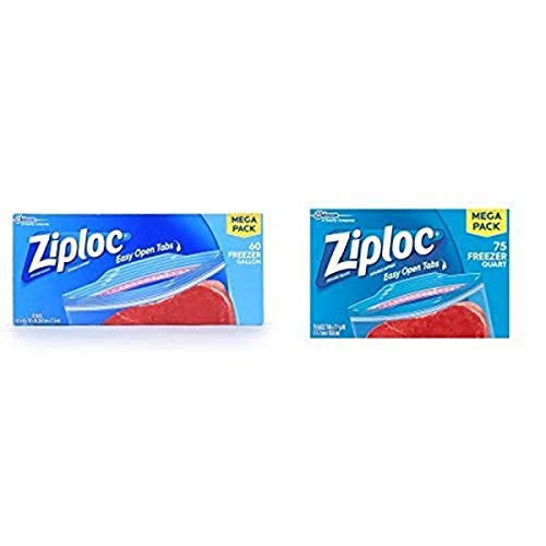 Ziploc Freezer Bag Multi-Size Combo Pack - Gallon, Quart