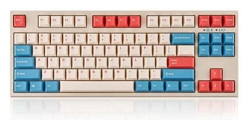 Leopold FC750RBT V2 Coral/Blue Bluetooth Mechanical Keyboard (Cherry MX2A Speed Silver)