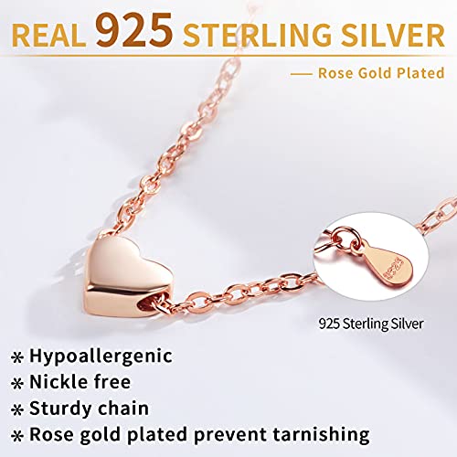 ChicSilver Delicate Heart/Crescent Moon/Star Necklace for Women 40+5cm(Extended) Rolo Chain 925 Sterling Silver/Gold/Rose Gold Plated Engravable Minimalist Jewelry(with Gift Box) - Image 5