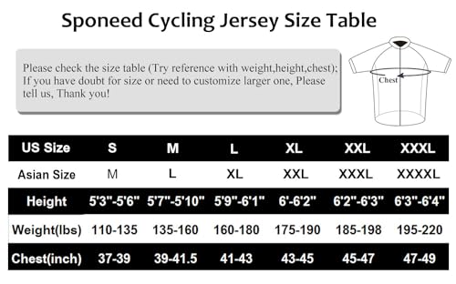 Sponeed QXFM5NS001N-054A13 Men'S Bike Jersey Cyclist Tops Bicycle Shirt Quick Dry Full Zip Shirts Breathable Us L Gray Multi thumb #4