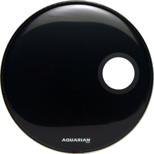 Aquarian Classic Clear Peau de grosse caisse avec event Noir brillant 26"