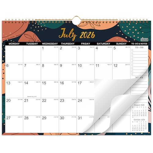 Calendar 2026-2027 - Wall Calendar 2026-2027, Academic Calendar uk from July 2026 - December 2027, Large Ruled Blocks Perfect for Planning and Organizing for Home or Office, 37.6 x 29 cm