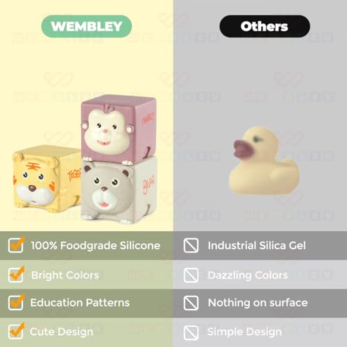 Image of Wembley Soft Baby Bath Set 6 Pcs Squeezable Floating Animal Toy for Kids Safe BPA-Free Educational Sensory Play Supports Motor Skills & Hand-Eye Coordination Fun Learning Teething Aid