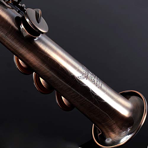 Roffee Saxophone Sax Professional Performance Level G2 Soprano Antique Copper Bb Tone #TOP4