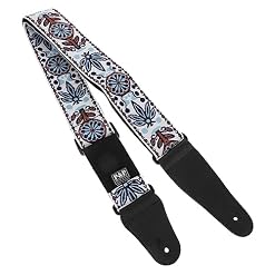 FAVOMOTO 1Pc Brodé Sangle De Guitare Lanières En Cuir Classique Sangles De Guitare Pour Sacs À Main Sangle De Guitare Classique Cou De Guitare Bandoulière Ceinture Brodé Courroie De Cou - Les Beatles, Paul McCartney, John Lennon, RIngo Starr, George Harrison