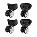 4 Pieces Replacement Luggage Suitcase Wheels Repair Parts Swivel Wheel Black Casters for Travel Box Trolley Suitcase Accessory