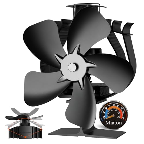 Miaton Oscillating Wood Stove Fan Heat Powered With High Air