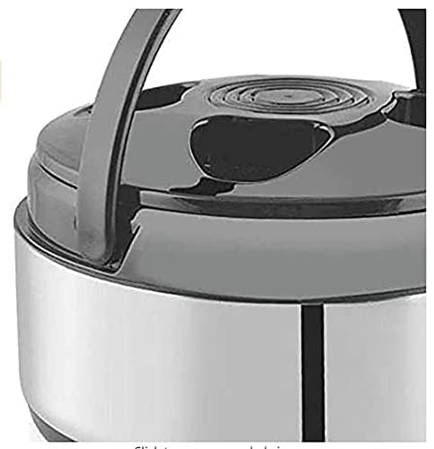 Image of ATEVON Insulated Stainless Steel Casserole - 1500ml, Heat Retaining, Durable - Ideal for Cooking, Baking, and Serving - Essential Kitchen Accessory