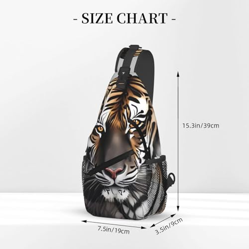 Bolso cruzado Tiger at Rest para hombre y mujer miniatura 4