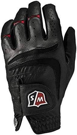 Wilson Staff Men's Grip Plus Golf Glove, Left Hand, Black, Medium