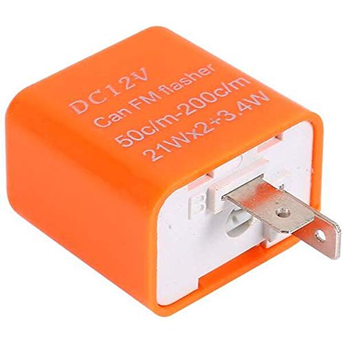 2 Broches Relais de Clignotant Flasheur 12V Indicateur réglable en vitesse Relais de clignotant à Clignotant LED Cover