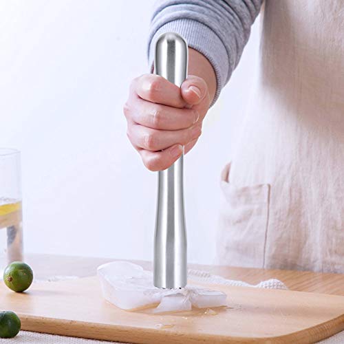 Vikenar Huishoudelijke roestvrij staal Ice stampertje Cocktail mengen Muddler Gereedschap Bar Supplies (18.5cm) - Afbeelding 4