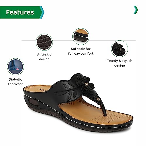Image of ORTHO JOY doctor Slipper for women || Orthopedic Fashionable Women Slipper