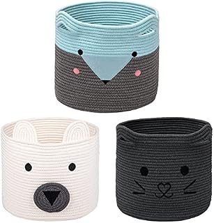 AXHOP Storage Basket Storage Box, 30x30 Toy Storage Washing Basket for Kids, kallax, Clothes, Room Décor. Cute Animal Laundry Basket, Gift Basket for Baby, Cat, Dog.