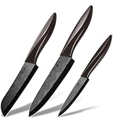 YUSOTAN 3-Piece Ceramic Knife Set 6" Ceramic Knife 5" Lettuce Knife 4" Paring Knife Ceramic Kitch...