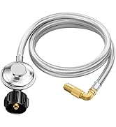 6 Feet Propane Regulator and Hose for Blackstone 17 & 22 Inch Tabletop Griddle, Connect to 5-20 L...