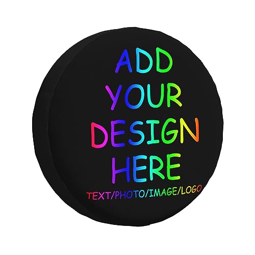 Coperture per pneumatici di scorta personalizzate Foto/testo/logo personalizzati, impermeabili, antipolvere, durevoli, adatti per pneumatici universali per rimorchi, camper, SUV e tutti gli altri