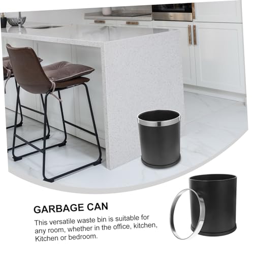 Cesto de basura metálico para baño cocina oficina miniatura 3