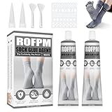 2PCS Sock Stop Anti Rutsch, Sockenstopper Flüssig, Transparente Anti-Slip Socks...