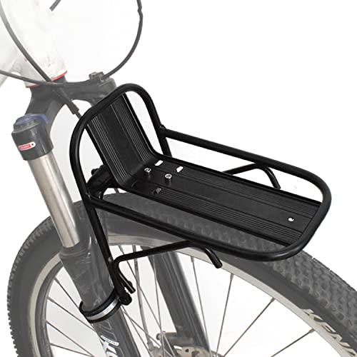 QWERTYUI Bicycle Front Rack, Aluminum Alloy Luggage Touring Carrier Racks 15KG Capacity Mountain Road Bike Pannier Rack Cycling Equipment Stand Footstock for Cargo Luggage Picnic Carrier Rack,Black 1