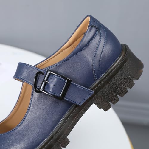 Image of XMM Mary Jane Shoes Women Flat Mary Janes for Womens Comfort Dressy Casual School Cute Non-Slip Work Shoes