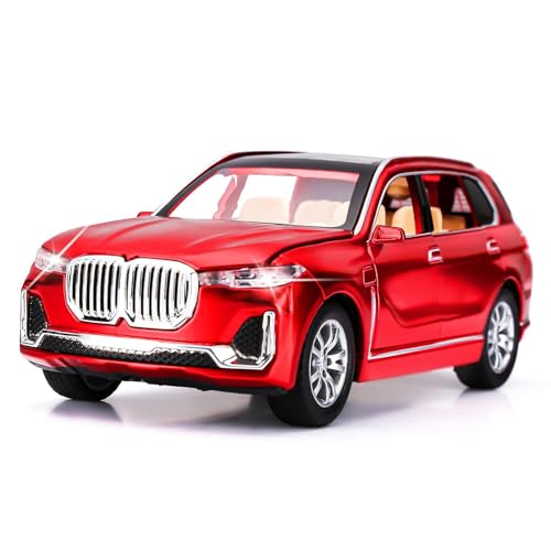 Image of DARVICE 132 Diecast Metal Toy Car BM X7 Sport Diecast Car for Kids Light Sound Pullback Openable Door
