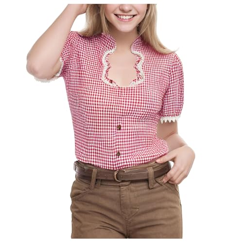 Camisa ligera de cuadros para mujer que evita el calor con su tejido transpirable