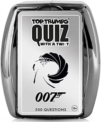 Top Trumps James Bond Quiz Game, 500 questions to test your MI6 knowledge starting with Dr. No, No Time To Die, Casino Royale and You Only Live Twice, makes a great gift for ages 12 plus