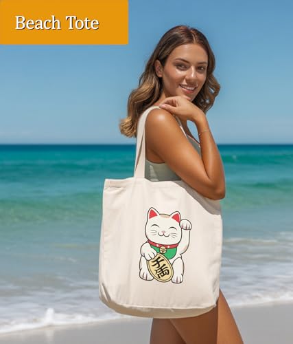 Image of Cat Gifts Tote Bag for Women Girls, Cat Lover Gifts Tote Bag for Daughter Besties, Medium Size with Inner Pocket