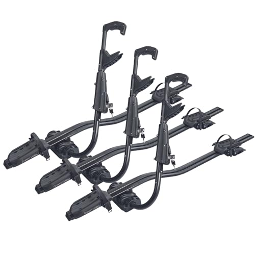 VDP 3X Dachfahrradträger Fahrradträger universeller Fahrradhalter - VDP Fast Bike - belastbar bis 20kg - Aluminium - abschließbar - Fahrrad Dachträger Fahrradschiene Fahrradträger Dach